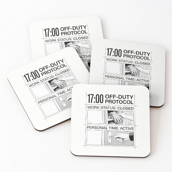 Item preview, 17:00 Off Duty Protocol Work Status Closed designed and sold by SplashTastic.