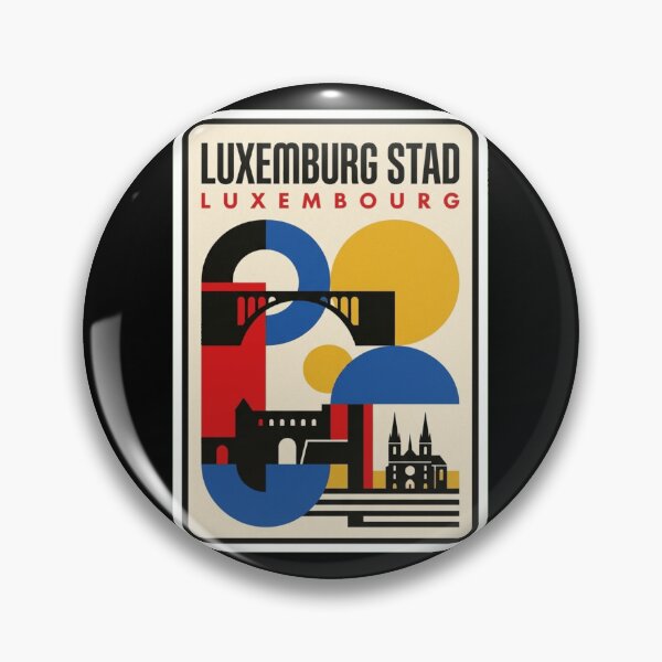 Item preview, Retro Luxemburg Stad Bauhaus Geometric Skyline designed and sold by k3rstman1.