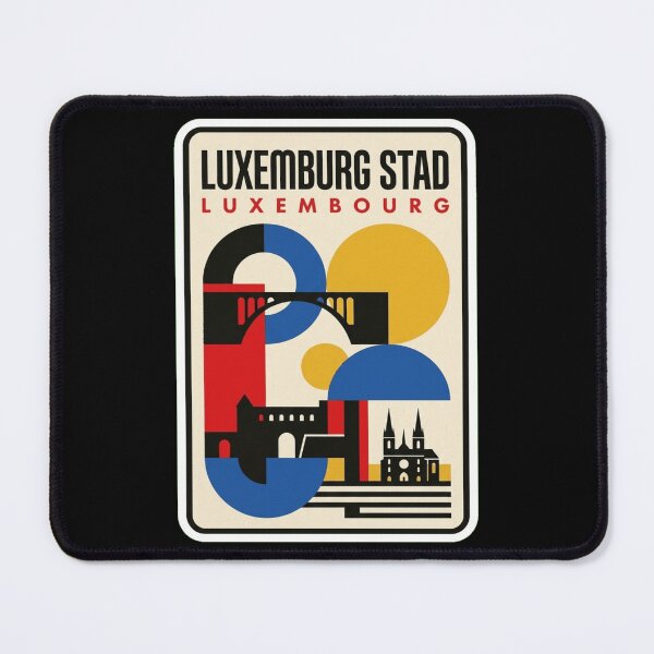 Item preview, Retro Luxemburg Stad Bauhaus Geometric Skyline designed and sold by k3rstman1.