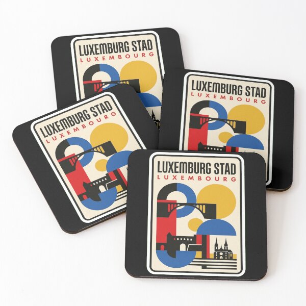 Item preview, Retro Luxemburg Stad Bauhaus Geometric Skyline designed and sold by k3rstman1.