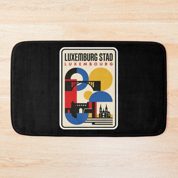 Item preview, Retro Luxemburg Stad Bauhaus Geometric Skyline designed and sold by k3rstman1.