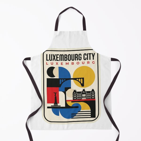 Item preview, Retro Luxembourg City Bauhaus Geometric Skyline designed and sold by k3rstman1.