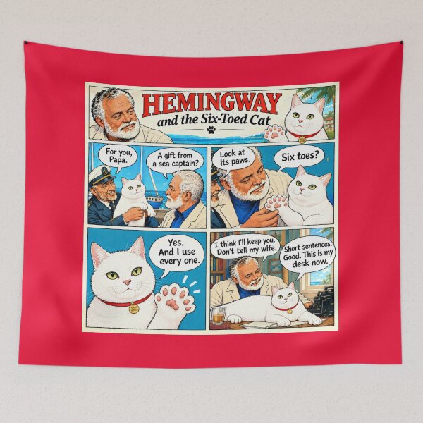 Item preview, Hemingway and the Six-Toed Cat: The Origin Story designed and sold by SammyMorry.