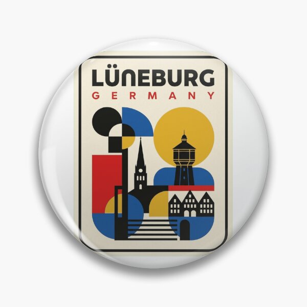 Artikelvorschau, Retro Lüneburg Bauhaus Geometrische Skyline entworfen und verkauft von k3rstman1.