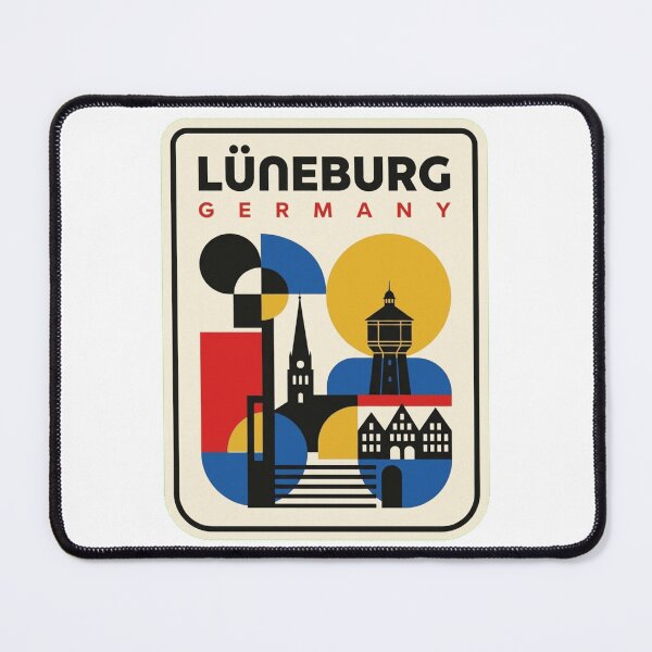 Item preview, Retro Lüneburg Bauhaus Geometric Skyline designed and sold by k3rstman1.