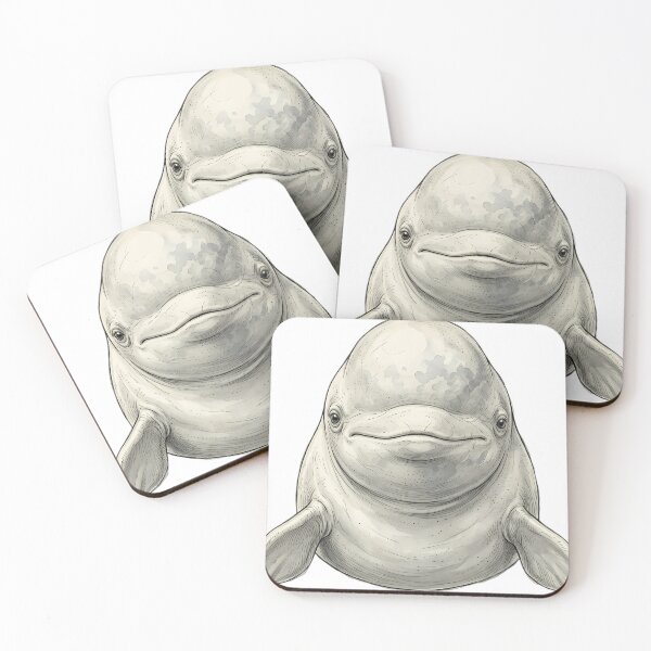 Item preview, Vintage Naturalist Beluga Whale Portrait — Antique Ocean Whale Art designed and sold by Catch333.