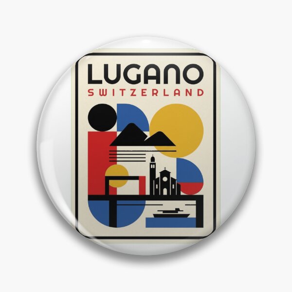 Artikelvorschau, Retro-Skyline von Lugano im Bauhaus-Stil entworfen und verkauft von k3rstman1.