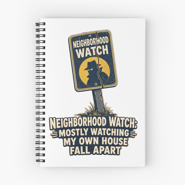Item preview, Neighborhood Watch Mostly My Own House Shirt, Funny Homeowner T-Shirt, Home Repair Humor Tee, Funny Homeowner Gift Shirt, Vintage Neighborhood Sign Graphic designed and sold by TshirtsLabs.