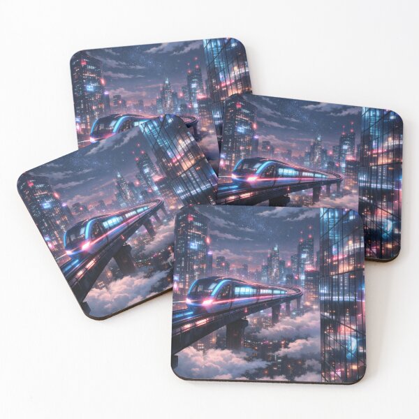 Item preview, Neon Night City Speedy Aurora | Futuristic Urban Illustration | Glowing Skyline, Fast-Paced Streets & Cinematic Night Aesthetic designed and sold by PaintedPixels01.