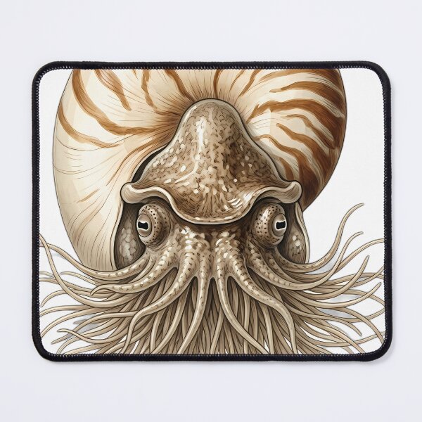 Item preview, Vintage Naturalist Chambered Nautilus Portrait — Antique Sea Life Art designed and sold by Catch333.