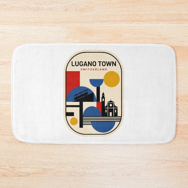 Item preview, Retro Lugano Town Bauhaus Geometric Skyline designed and sold by k3rstman1.