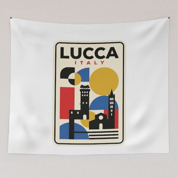 Item preview, Retro Lucca Bauhaus Geometric Skyline designed and sold by k3rstman1.