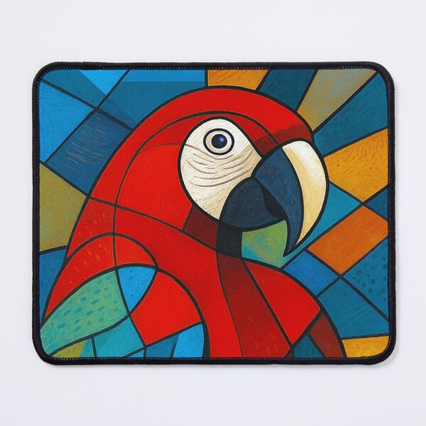 Item preview, Red-Cheeked Macaw Painting – Colorful Tropical Parrot designed and sold by GalleryKauffeld.
