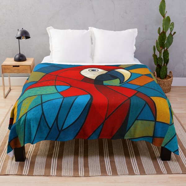 Item preview, Red-Cheeked Macaw Painting – Colorful Tropical Parrot designed and sold by GalleryKauffeld.