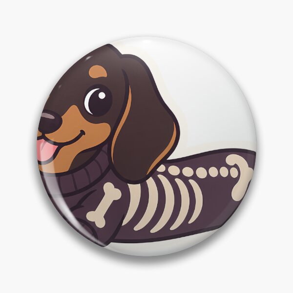 Item preview, Spooky Dachshund in Skeleton Sweater Halloween designed and sold by OuqCreations.