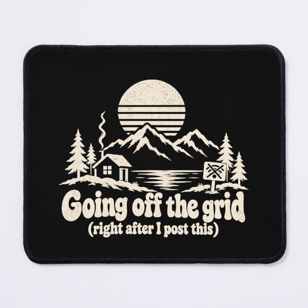 Item preview, Going Off the Grid – Funny Vintage No WiFi Outdoor Shirt designed and sold by NomadIdeasCo.