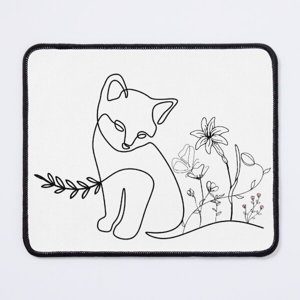 Item preview, A cat with flowers designed and sold by Hiking-Trails.