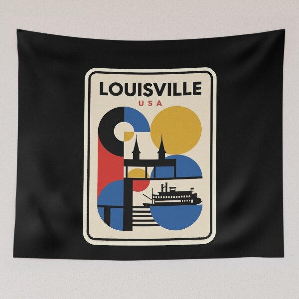 Item preview, Retro Louisville Bauhaus Geometric Skyline designed and sold by k3rstman1.