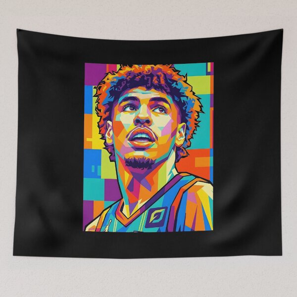 Aperçu de l'œuvre Boule Lamelo Pop Art créée et vendue par Kindcorner.