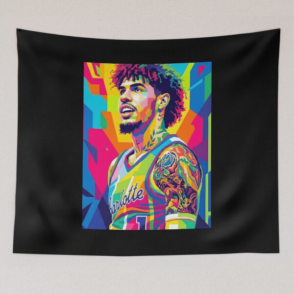 Aperçu de l'œuvre Boule Lamelo Pop Art créée et vendue par Kindcorner.