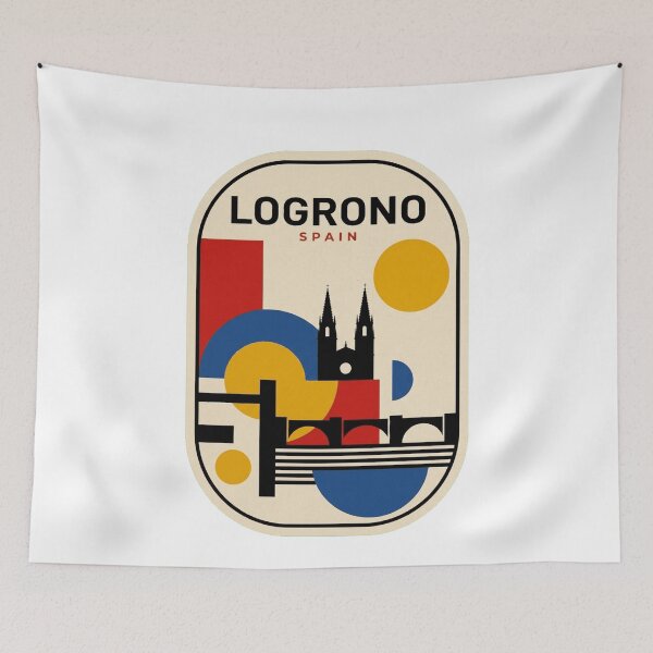 Item preview, Retro Logrono Bauhaus Geometric Skyline designed and sold by k3rstman1.