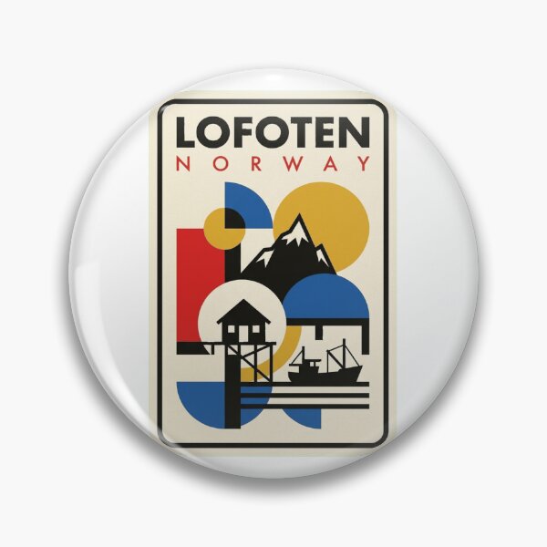 Item preview, Retro Lofoten Bauhaus Geometric Skyline designed and sold by k3rstman1.