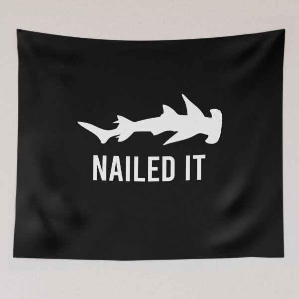 Item preview, Nailed It - Funny Hammerhead Shark designed and sold by crenaviolena.