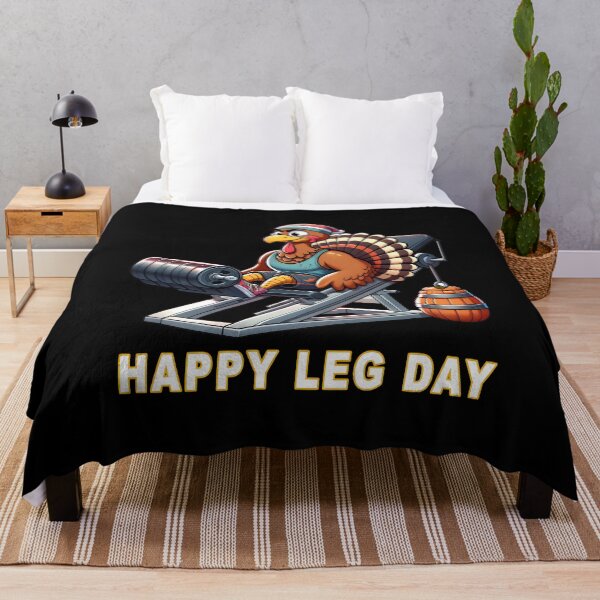Item preview, Happy Leg Day Funny Turkey Workout Design designed and sold by SoyLamderma.