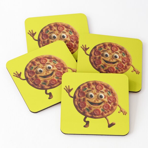 Item preview, Happy Pizza | Cute Funny Pizza Mascot designed and sold by Catfcreations.