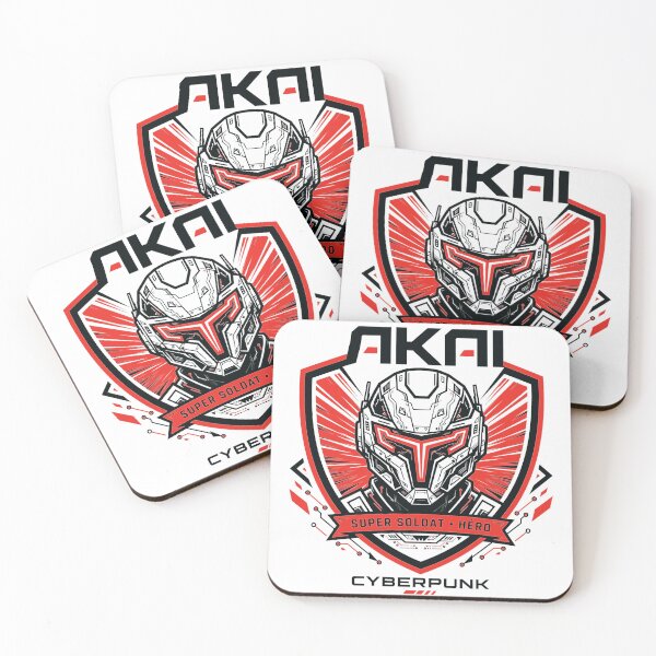 Item preview, AKAI Super Soldier Cyberpunk Hero - Futuristic Mecha Helmet Sci-Fi Emblem designed and sold by Tsuiho_art.