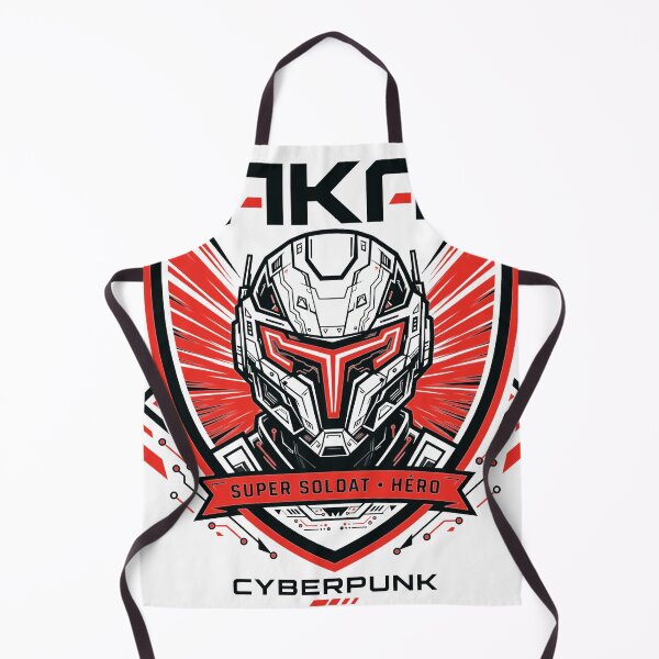 Item preview, AKAI Super Soldier Cyberpunk Hero - Futuristic Mecha Helmet Sci-Fi Emblem designed and sold by Tsuiho_art.