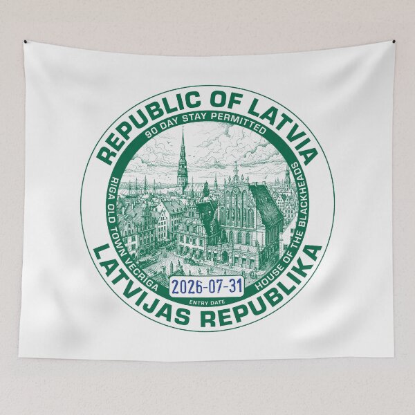 Item preview, Passport Stamp - Latvia designed and sold by travelwitheric.