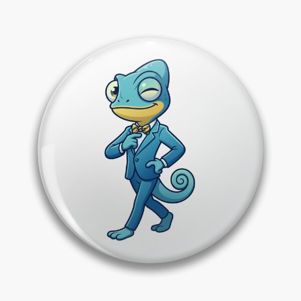 Item preview, Classy Blue Chameleon Gentleman Suit Bowtie Cartoon Art designed and sold by Rupesh-Art26.
