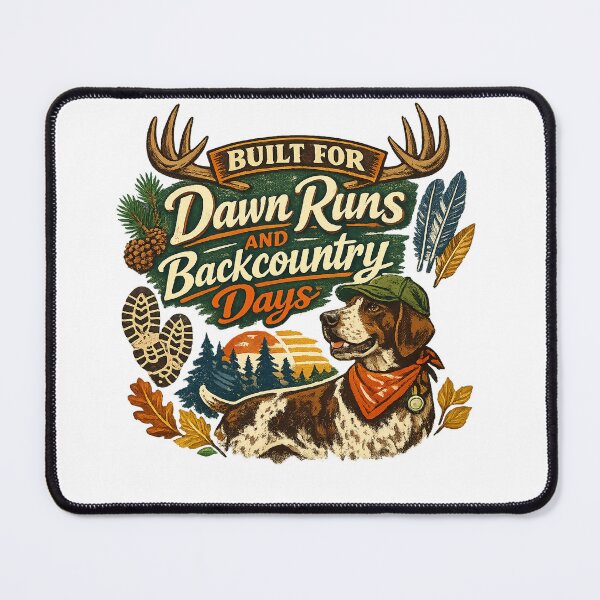 Item preview, Built for Dawn Runs and Backcountry Days Adventure Dog Outdoor Trail Design designed and sold by inkoutninja.