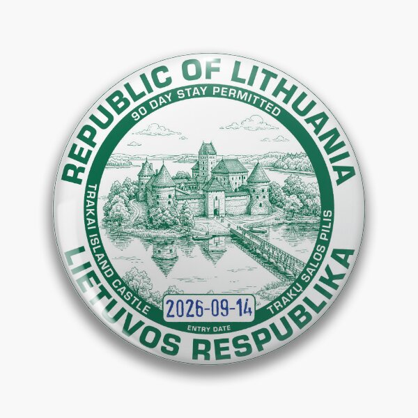 Item preview, Passport Stamp - Lithuania designed and sold by travelwitheric.