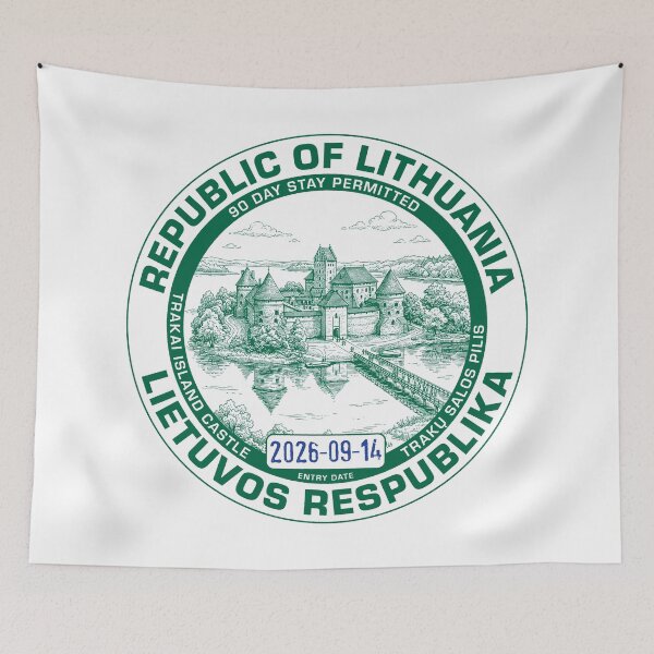 Item preview, Passport Stamp - Lithuania designed and sold by travelwitheric.