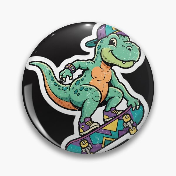 Item preview, 90s Skateboarding Dinosaur | Retro Cartoon Skater Dino Nostalgia Design designed and sold by Flowing Colurs.