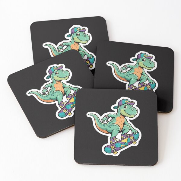 Item preview, 90s Skateboarding Dinosaur | Retro Cartoon Skater Dino Nostalgia Design designed and sold by Flowing Colurs.
