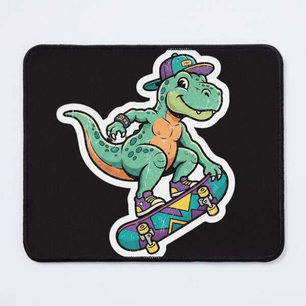 Item preview, 90s Skateboarding Dinosaur | Retro Cartoon Skater Dino Nostalgia Design designed and sold by Flowing Colurs.