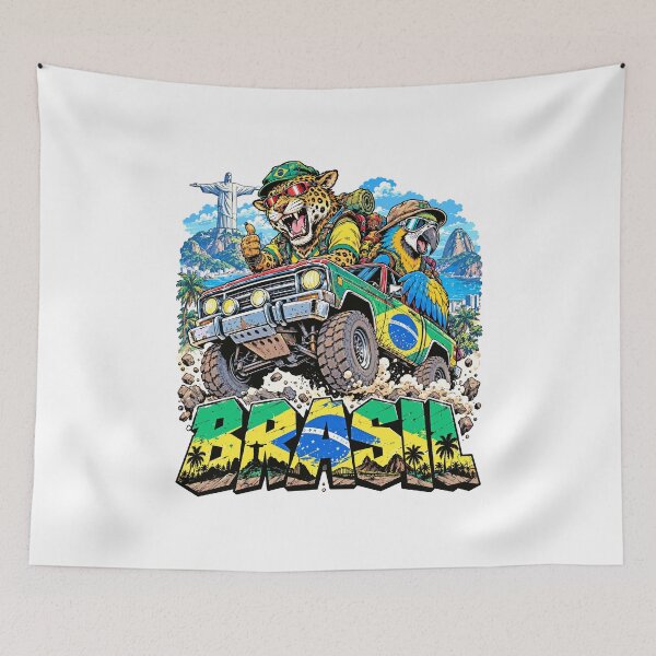 Item preview, Brazilian Adventure with Jaguar and Toucan designed and sold by EdwinkOne.