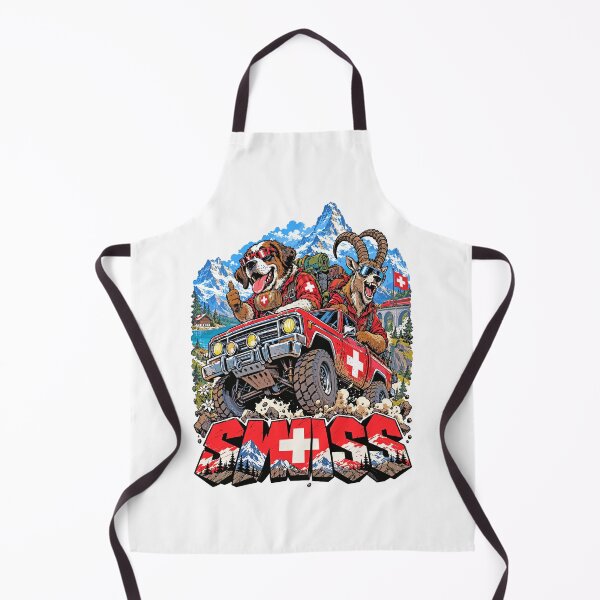 Item preview, Swiss Alpine Adventure with Bear and Ibex designed and sold by EdwinkOne.