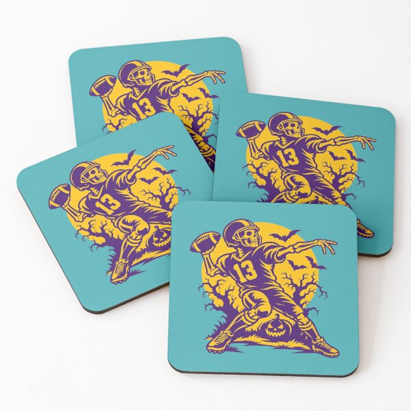 Item preview, Funny Skeleton Playing Football Halloween – Spooky Season designed and sold by Endless7Art.