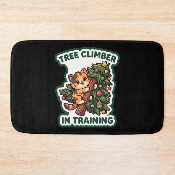 Item preview, Kitten Climbing Christmas Tree — In Training designed and sold by TheCalmEdit.