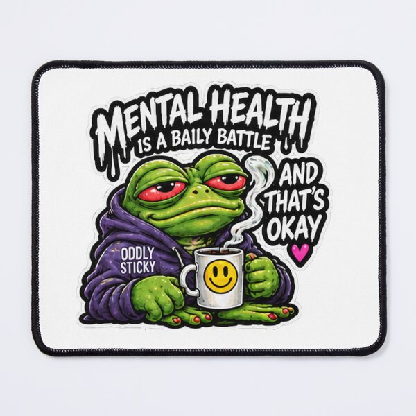 Item preview, Mental heath oddly sticky design designed and sold by Oddly Sticky.