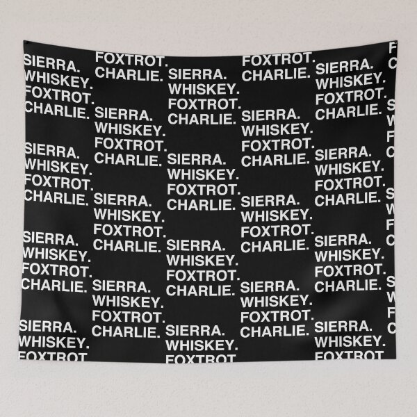 Aperçu de l'œuvre Sierra Whiskey Foxtrot Charlie (mercredi) créée et vendue par ilyana-walz.