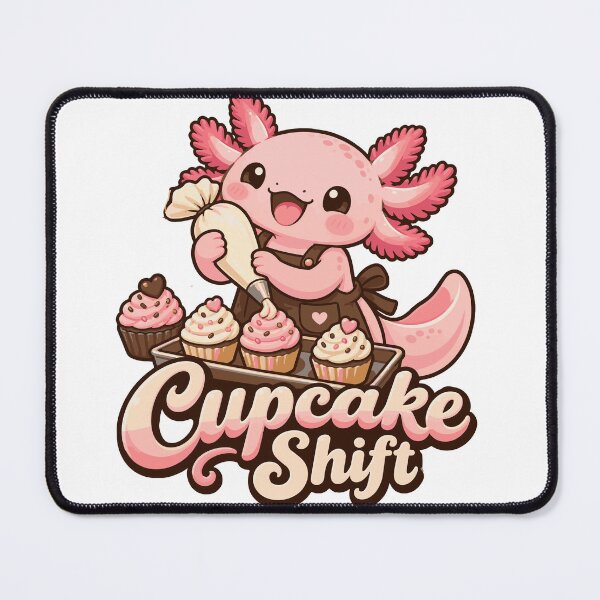 Artikelvorschau, Cupcake Shift – Niedliches Axolotl-Bäcker-Cupcake-Design entworfen und verkauft von HH Design House.