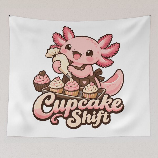 Item preview, Cupcake Shift – Cute Axolotl Baker Cupcake Design designed and sold by HH Design House.