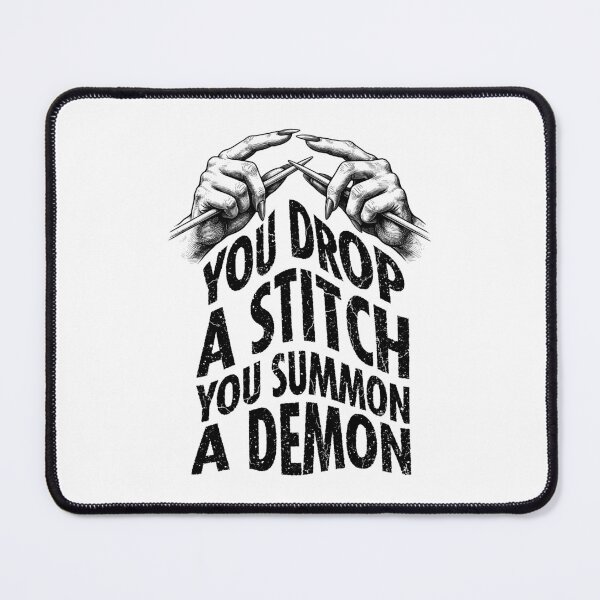 Item preview, Knitting Halloween Funny Witch Drop Stitch Summon Demon designed and sold by GrandeDuc.