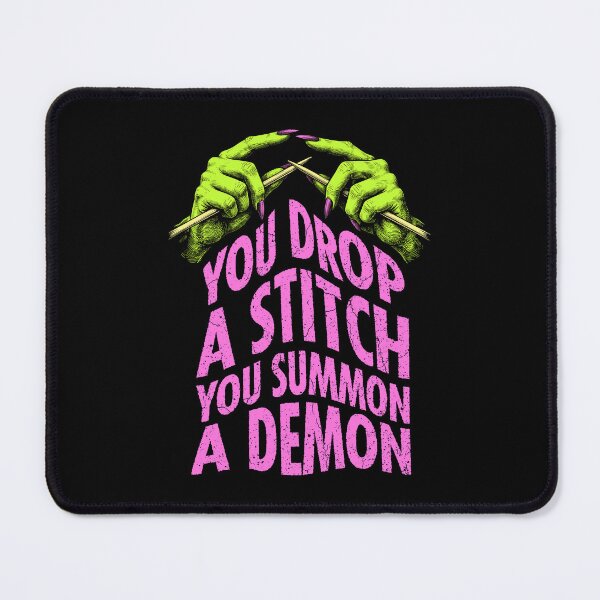 Item preview, Knitting Halloween Funny Witch Drop Stitch Summon Demon designed and sold by GrandeDuc.