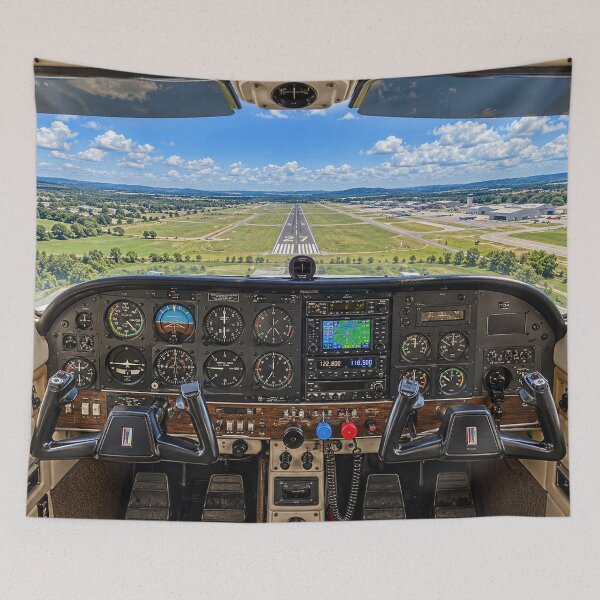Artikelvorschau, Cessna-Cockpit, Endanflug auf Landebahn 27 entworfen und verkauft von TXLou.